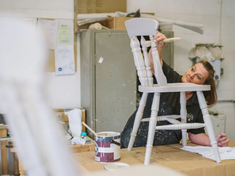 Painting a chair