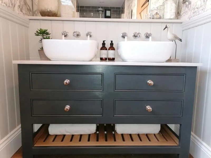 Vanity units in a bathroom