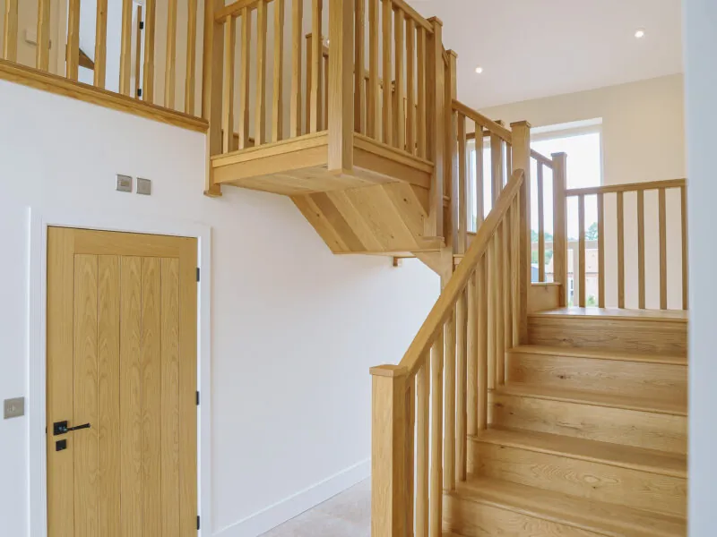 Handmade wooden staircase