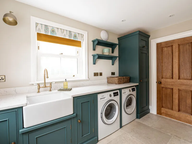 Laundry room with washing machine and dryer