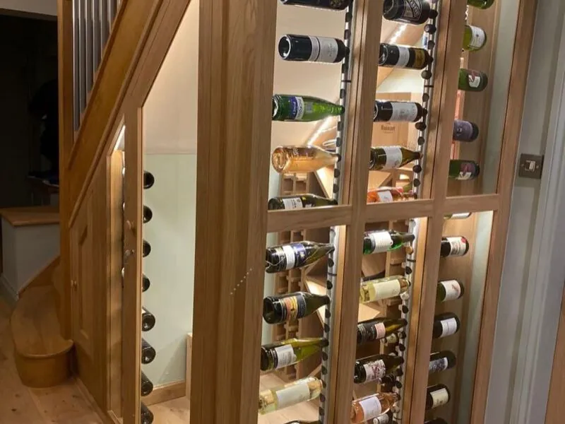 Under stairs wine cellar